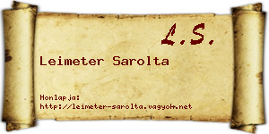 Leimeter Sarolta névjegykártya